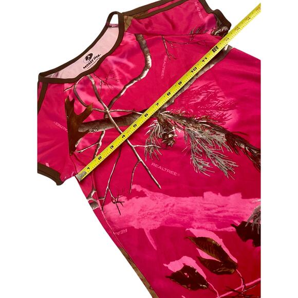 REAL TREE T-SHIRT HOT PINK CAMOUFLAGE SZ S CAMO HUNTING ATHLETIC PERFORMANCE - Picture 2 of 10